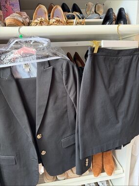 JCrew Black Women's Suit Skirt, Pants and Blazer Set
